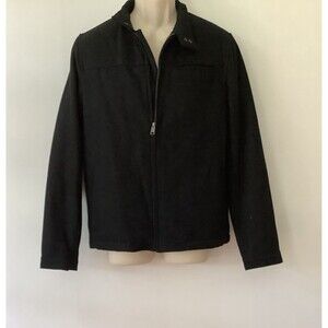 OLD NAVY Men’s Black Wool Blend Insulated Lined Full Zip Bomber Jacket (Size S)